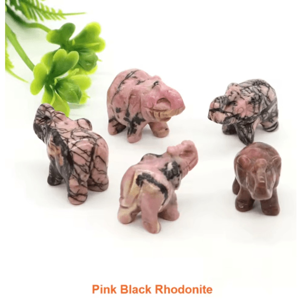 1 Amethyst Elephant Figurine Mini Crystal Animal Statue For Healing Decor 6