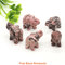 1 Amethyst Elephant Figurine Mini Crystal Animal Statue For Healing Decor 6