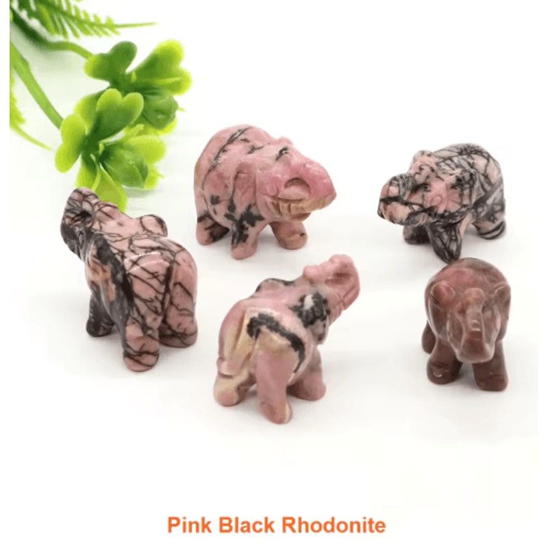 1 Amethyst Elephant Figurine Mini Crystal Animal Statue For Healing Decor 6