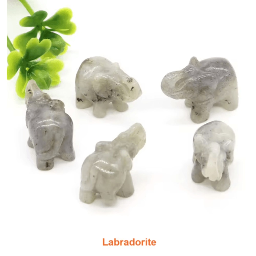 1 Amethyst Elephant Figurine Mini Crystal Animal Statue For Healing Decor 10