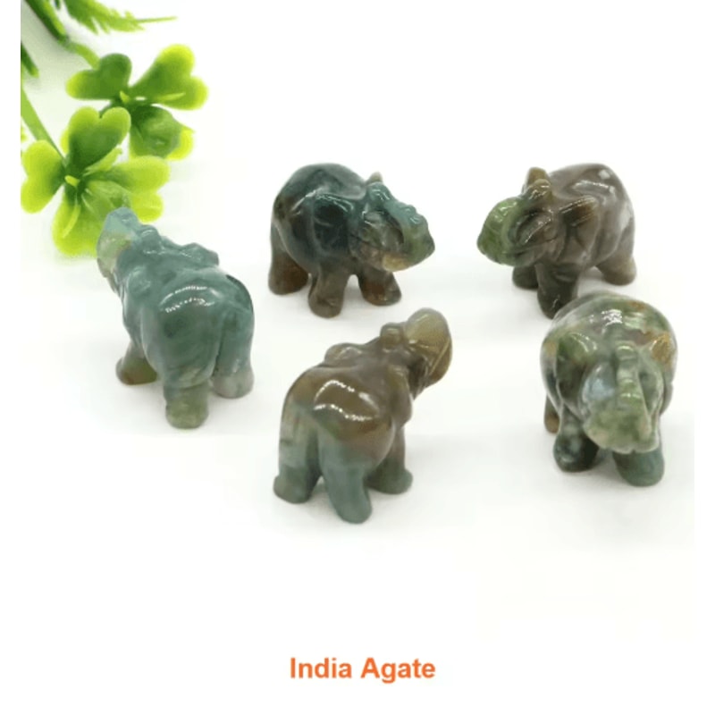 1 Amethyst Elephant Figurine Mini Crystal Animal Statue For Healing Decor 11