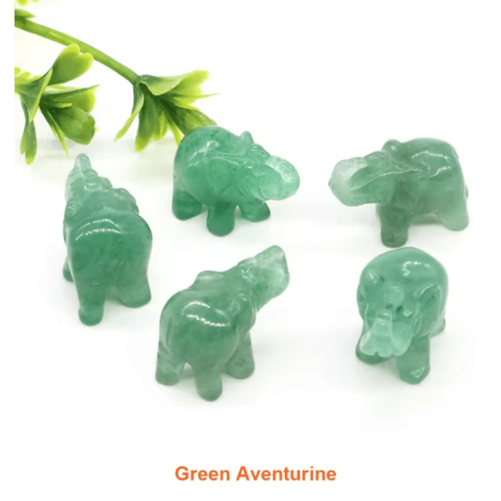 1 Amethyst Elephant Figurine Mini Crystal Animal Statue For Healing Decor 14