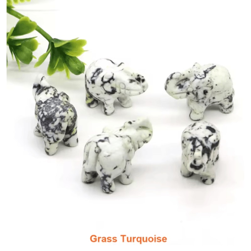 1 Amethyst Elephant Figurine Mini Crystal Animal Statue For Healing Decor 15