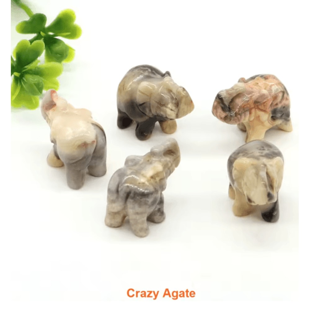 1 Amethyst Elephant Figurine Mini Crystal Animal Statue For Healing Decor 16