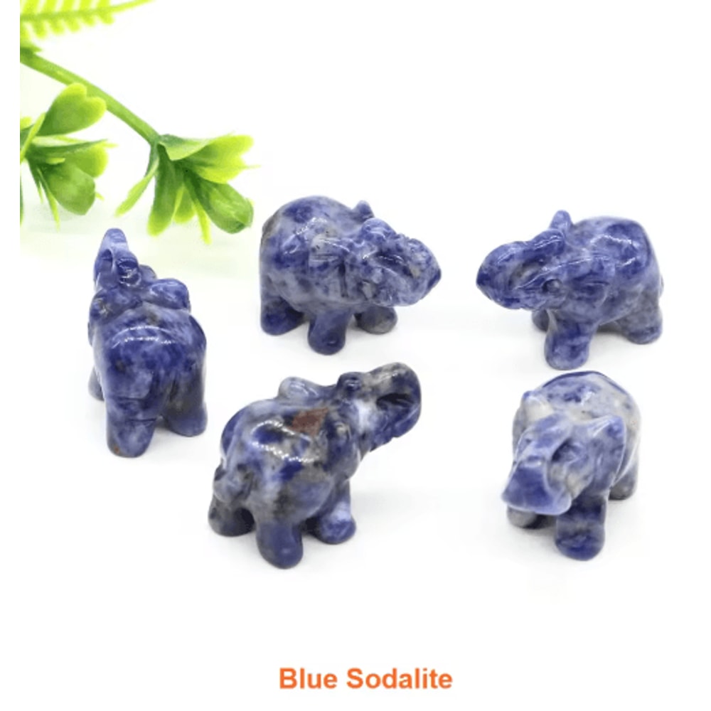 1 Amethyst Elephant Figurine Mini Crystal Animal Statue For Healing Decor 19