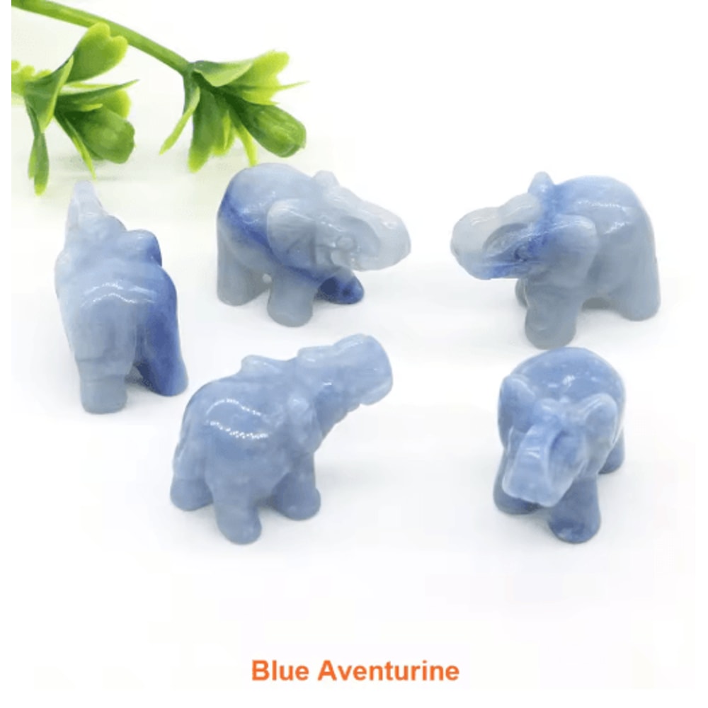 1 Amethyst Elephant Figurine Mini Crystal Animal Statue For Healing Decor 20