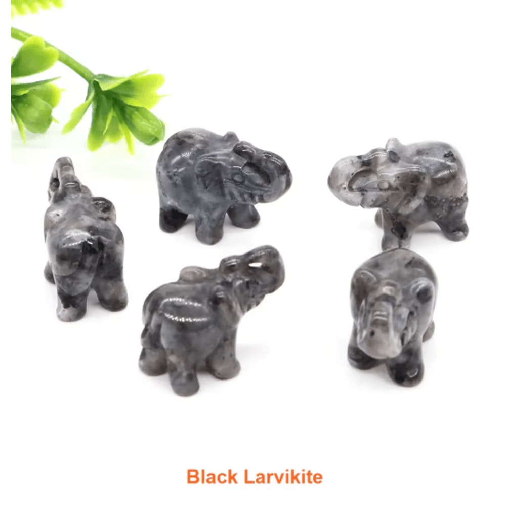 1 Amethyst Elephant Figurine Mini Crystal Animal Statue For Healing Decor 22