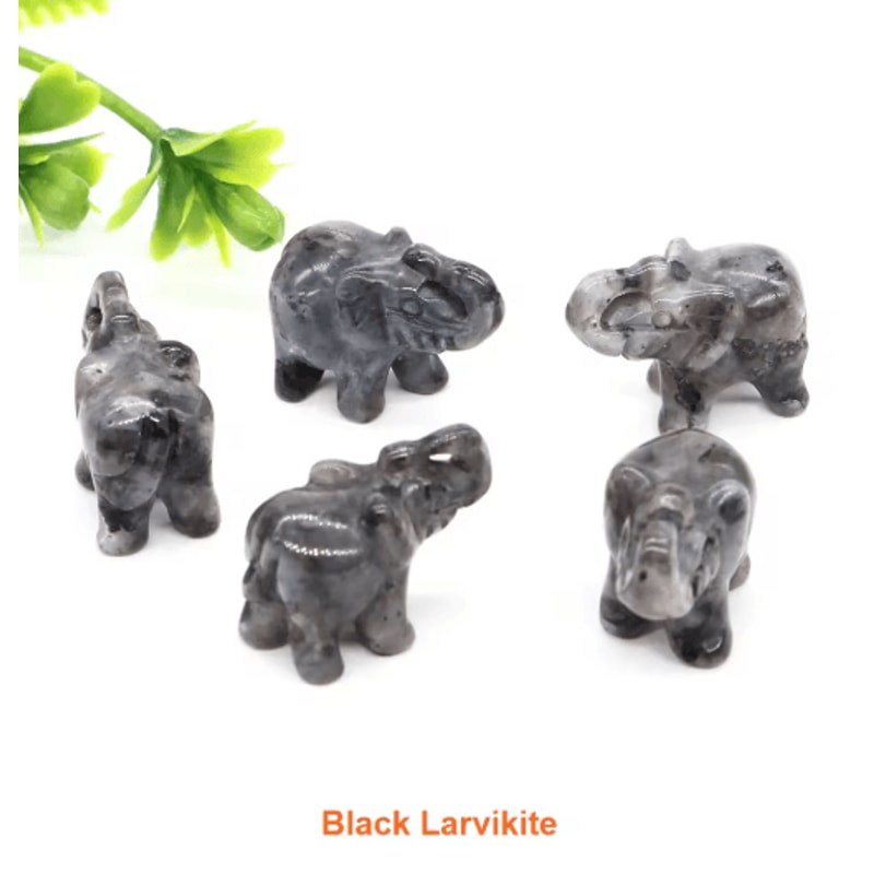 1 Amethyst Elephant Figurine Mini Crystal Animal Statue For Healing Decor 22