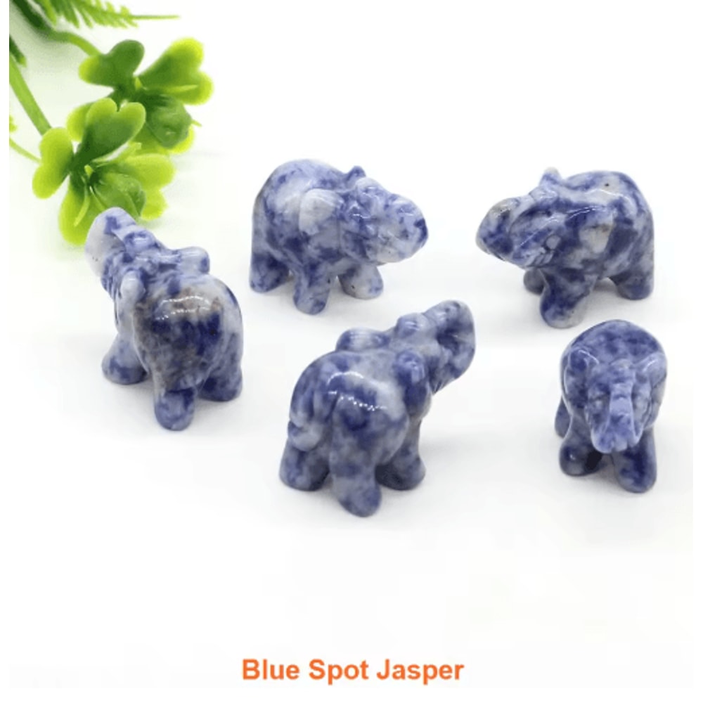 1 Amethyst Elephant Figurine Mini Crystal Animal Statue For Healing Decor 25