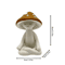 Cute Meditation Mushroom Decor Resin Yoga Figurine For Zen Home Accents 2