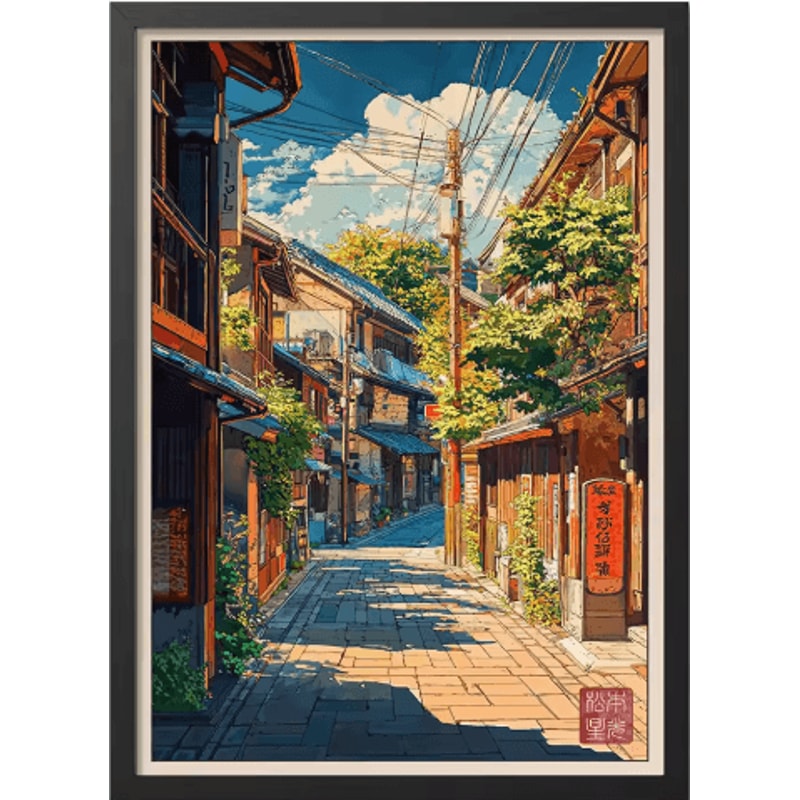 Frameless Japanese Pine Tree Wall Art Zen Nature Poster Print For Calm Interiors 2