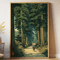 Frameless Japanese Pine Tree Wall Art Zen Nature Poster Print For Calm Interiors 3
