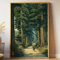 Frameless Japanese Pine Tree Wall Art Zen Nature Poster Print For Calm Interiors 3
