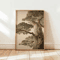 Frameless Japanese Pine Tree Wall Art Zen Nature Poster Print For Calm Interiors 18