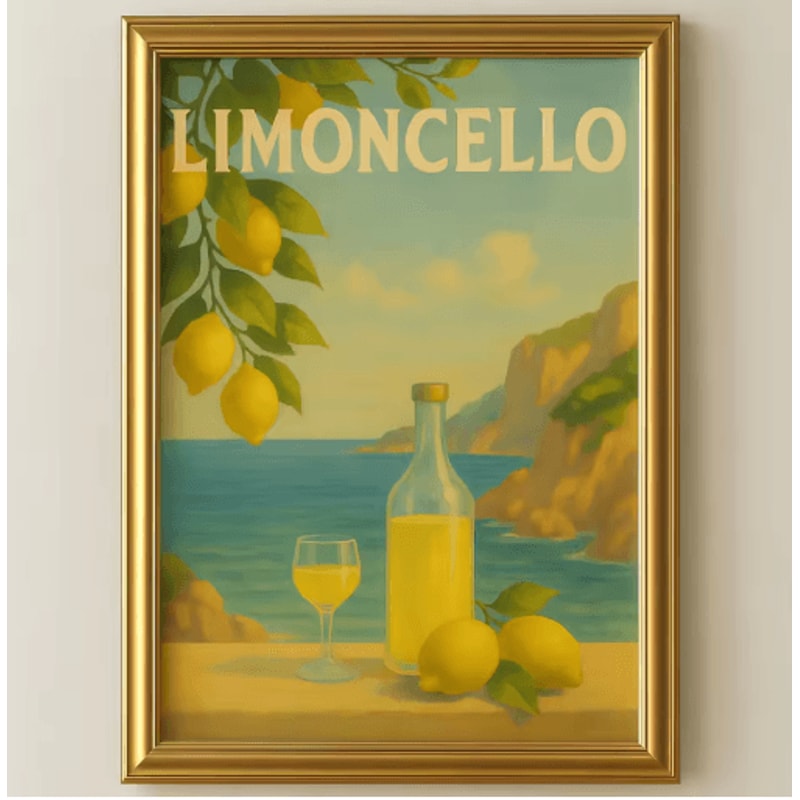 Italian Lemon Tree Wall Art Cottage Core Spring Landscape Canvas Print Unframed 5