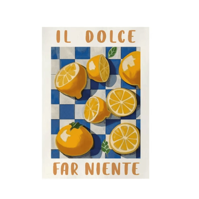 Italian Lemon Tree Wall Art Cottage Core Spring Landscape Canvas Print Unframed 13