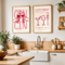 Cin Cin Cheers Cocktail Wall Art Pink Italian Food Happy Hour Kitchen Print 7