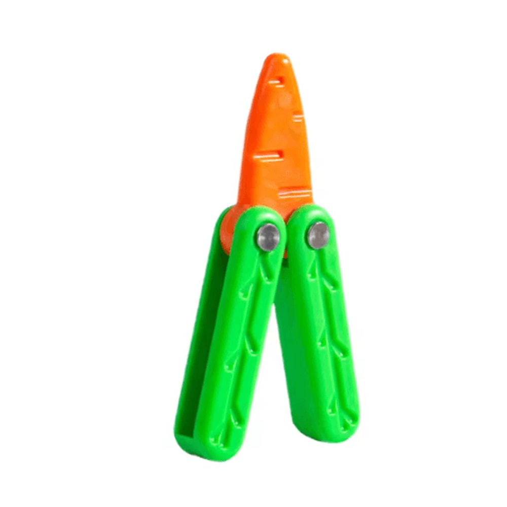 3D Printed Carrot Gravity Fidget Toy Knife Butterfly Folding Stress Relief Toy 14