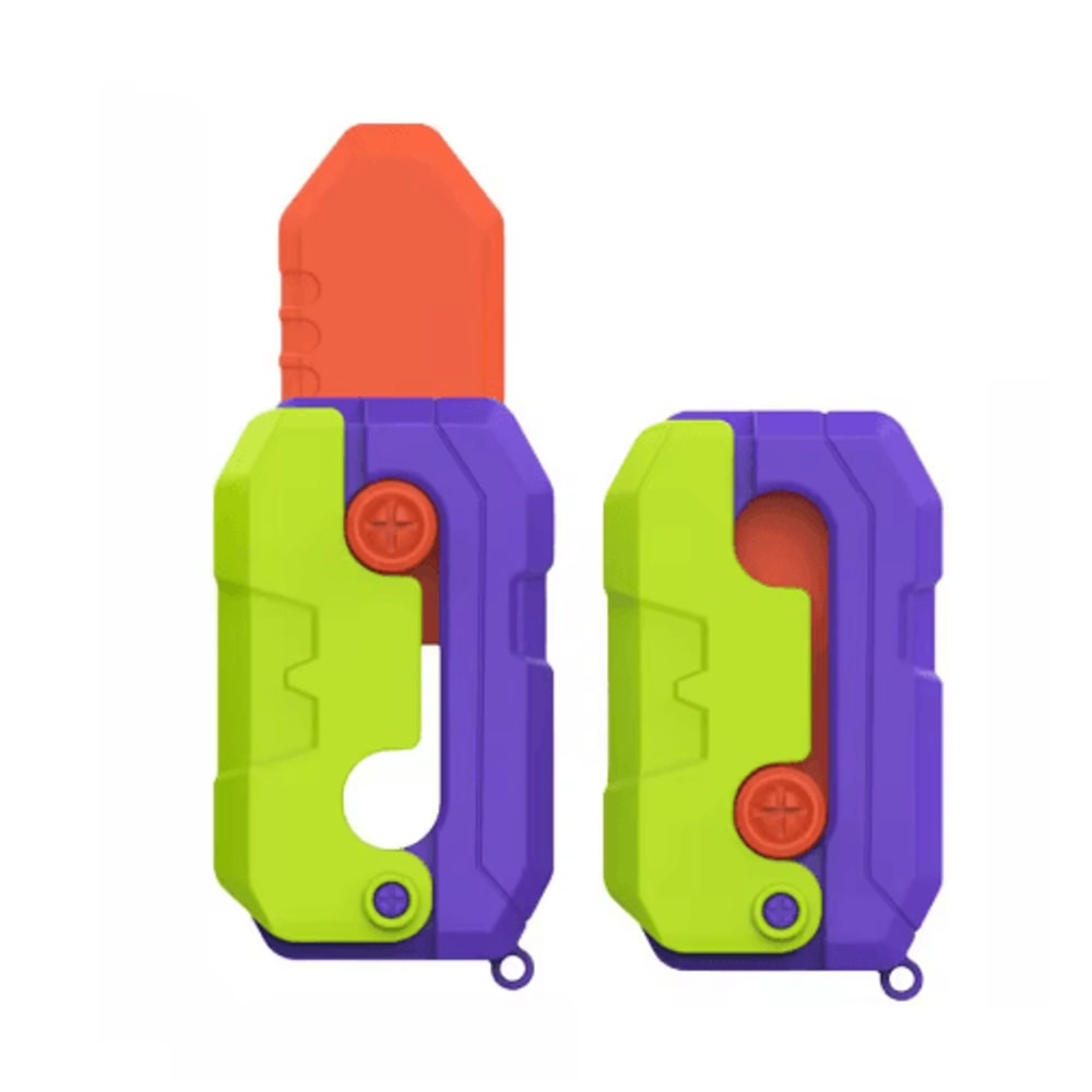 3D Printed Carrot Gravity Fidget Toy Knife Butterfly Folding Stress Relief Toy 17