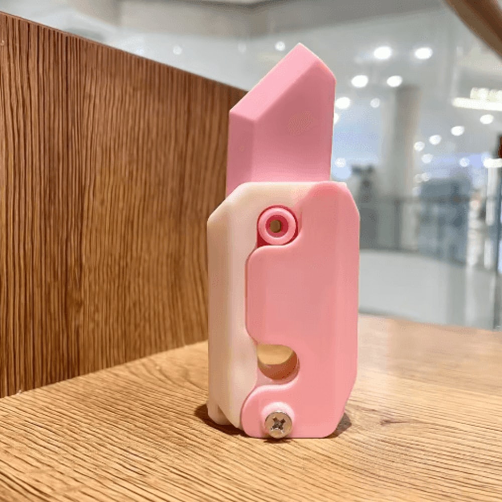 3D Printed Carrot Gravity Fidget Toy Knife Butterfly Folding Stress Relief Toy 23