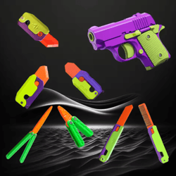 3d printed carrot gravity fidget toy knife butterfly folding stress relief toy