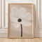 Retro Beige Floral Line Wall Art Minimalist Neutral Canvas Print Frameless 21