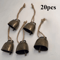 1020pcs Jingle Bells Decor Rustic Cow Bells With Twine For Christmas Crafts 1