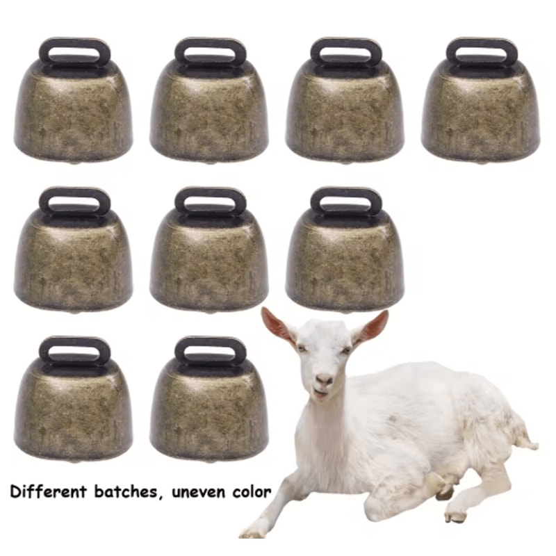 1020pcs Jingle Bells Decor Rustic Cow Bells With Twine For Christmas Crafts 3