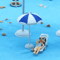 Mini Beach Umbrella Dollhouse Micro Landscape Decor DIY Craft Accessory 6
