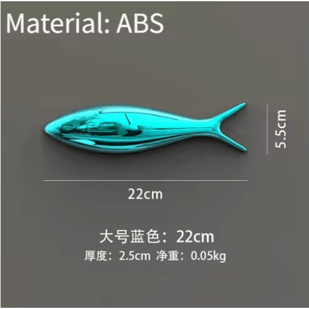 Creative 3D Fish Wall Decor Electroplated Metallic Wall Stickers For Modern Spaces 1
