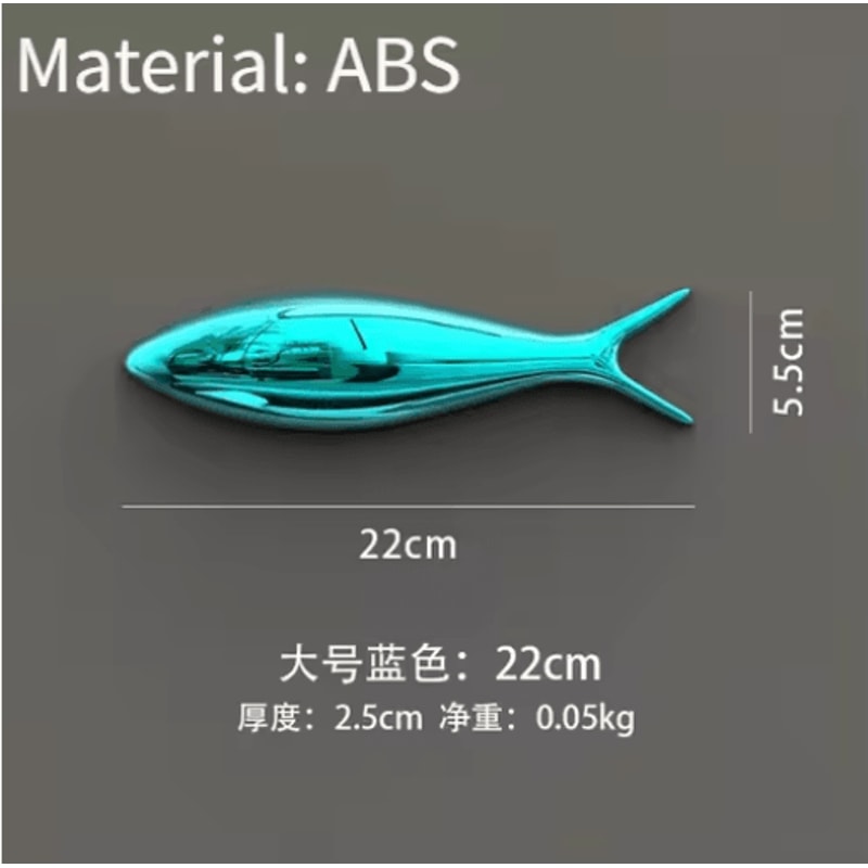 Creative 3D Fish Wall Decor Electroplated Metallic Wall Stickers For Modern Spaces 1
