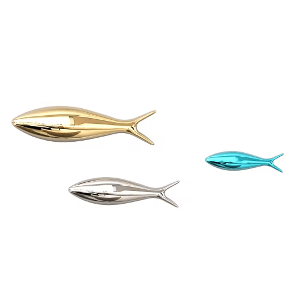 Creative 3D Fish Wall Decor Electroplated Metallic Wall Stickers For Modern Spaces 10