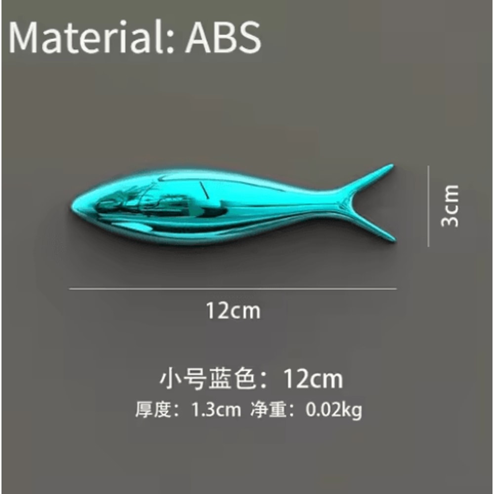 Creative 3D Fish Wall Decor Electroplated Metallic Wall Stickers For Modern Spaces 3