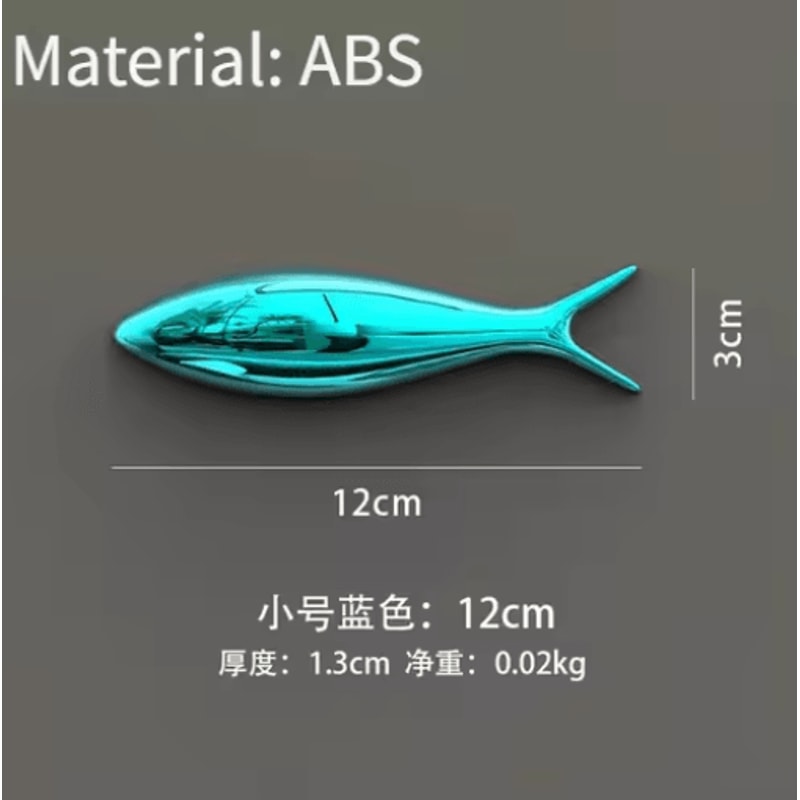 Creative 3D Fish Wall Decor Electroplated Metallic Wall Stickers For Modern Spaces 3