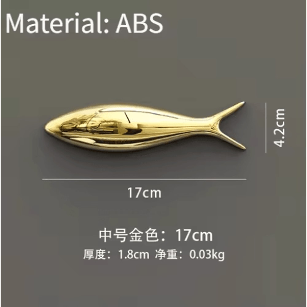 Creative 3D Fish Wall Decor Electroplated Metallic Wall Stickers For Modern Spaces 5