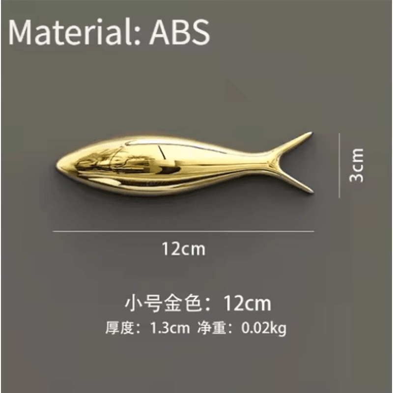 Creative 3D Fish Wall Decor Electroplated Metallic Wall Stickers For Modern Spaces 6