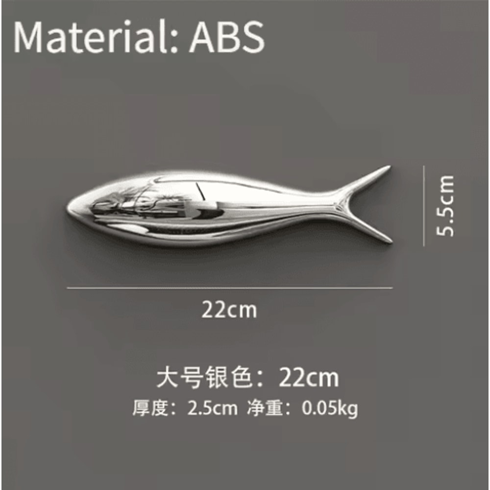 Creative 3D Fish Wall Decor Electroplated Metallic Wall Stickers For Modern Spaces 7