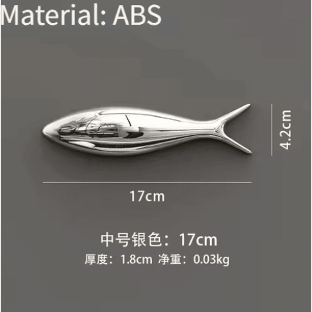 Creative 3D Fish Wall Decor Electroplated Metallic Wall Stickers For Modern Spaces 8