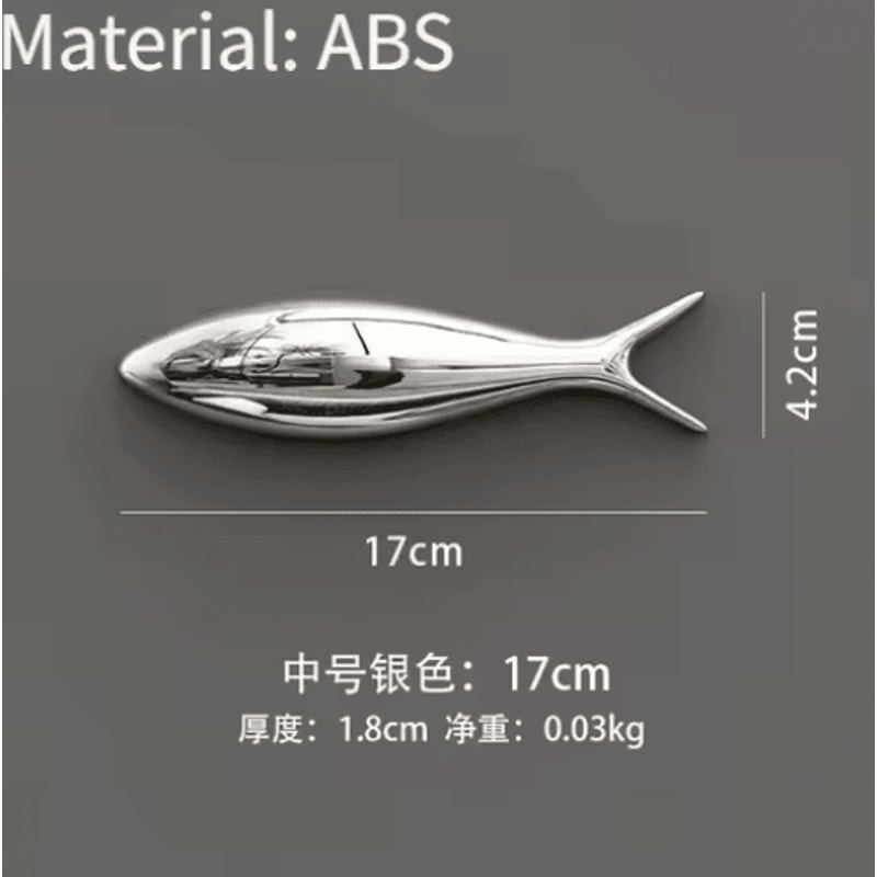 Creative 3D Fish Wall Decor Electroplated Metallic Wall Stickers For Modern Spaces 8