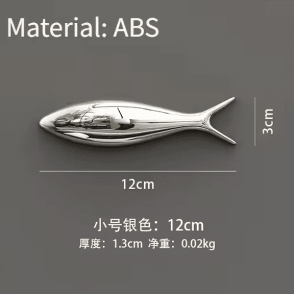 Creative 3D Fish Wall Decor Electroplated Metallic Wall Stickers For Modern Spaces 9