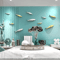 Creative 3D Fish Wall Decor Electroplated Metallic Wall Stickers For Modern Spaces 11