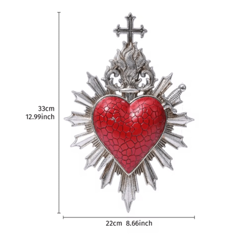 Simple Heart Arrow Wall Decor Resin Romantic Hanging Pendant 1