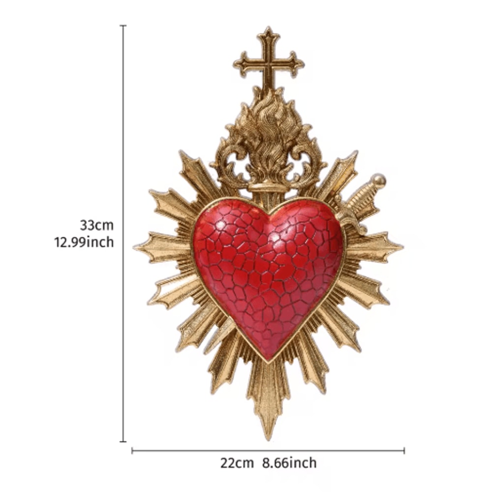 Simple Heart Arrow Wall Decor Resin Romantic Hanging Pendant 2