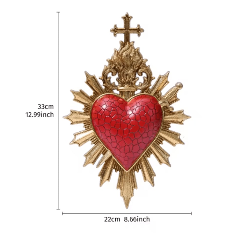 Simple Heart Arrow Wall Decor Resin Romantic Hanging Pendant 2