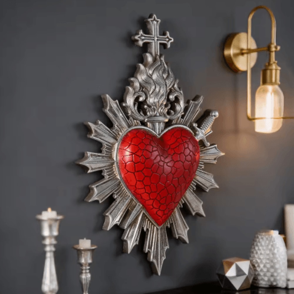 Simple Heart Arrow Wall Decor Resin Romantic Hanging Pendant 6