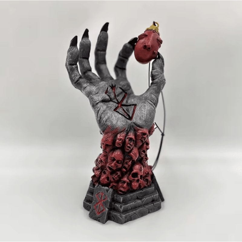 Dark Fantasy Grim Reaper Figurine Skull Rune Resin Gothic Decor 7