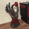 Dark Fantasy Grim Reaper Figurine Skull Rune Resin Gothic Decor 0