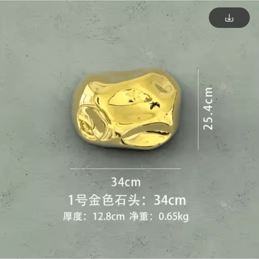 Luxury 3D Stone Wall Decor Golden Simulation Stone Hanging Accent 17