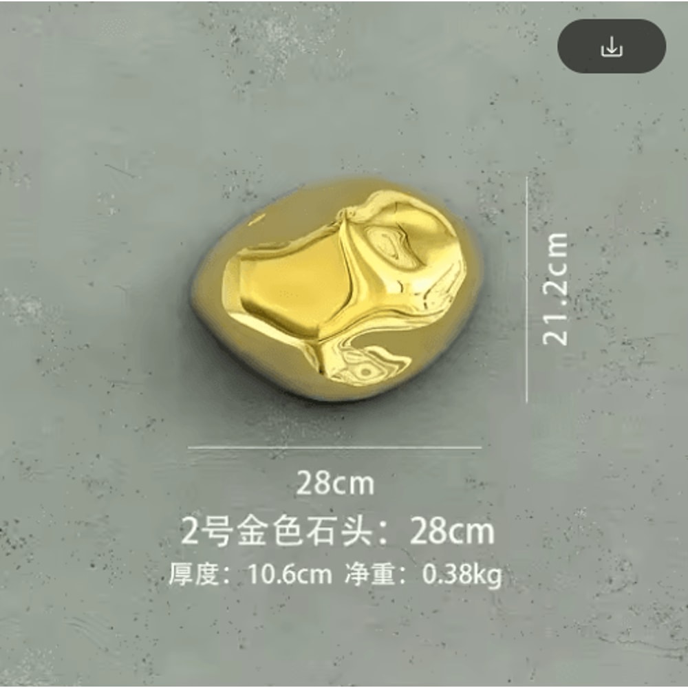 Luxury 3D Stone Wall Decor Golden Simulation Stone Hanging Accent 18