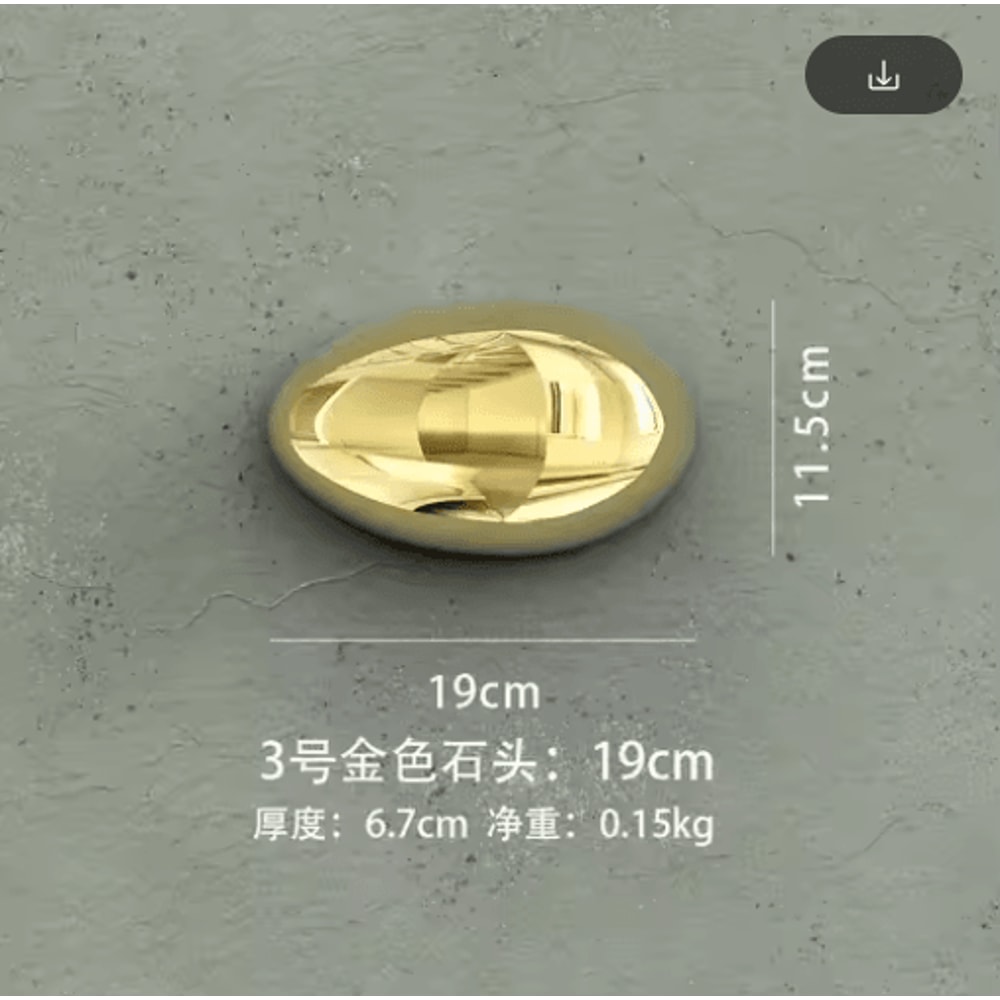 Luxury 3D Stone Wall Decor Golden Simulation Stone Hanging Accent 19